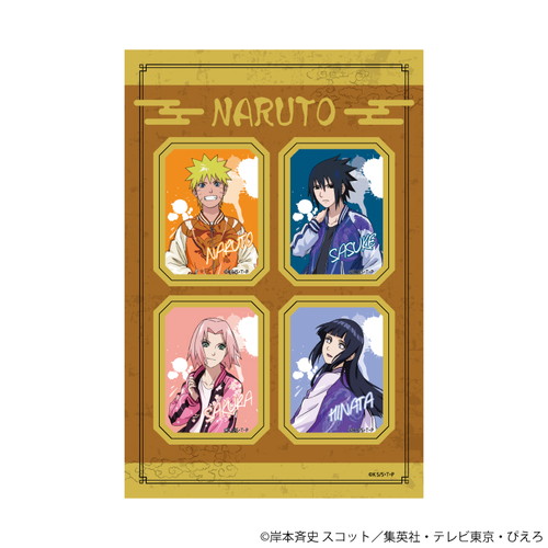 「NARUTO & BORUTO」PETANT Sticker 01 / Naruto & Sasuke & Sakura & Hinata Sukajan Ver. [Original Illustration]