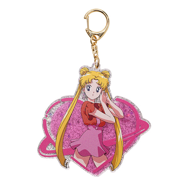 「Sailor Moon」Pink Heart Acrylic Keychain with Postcard