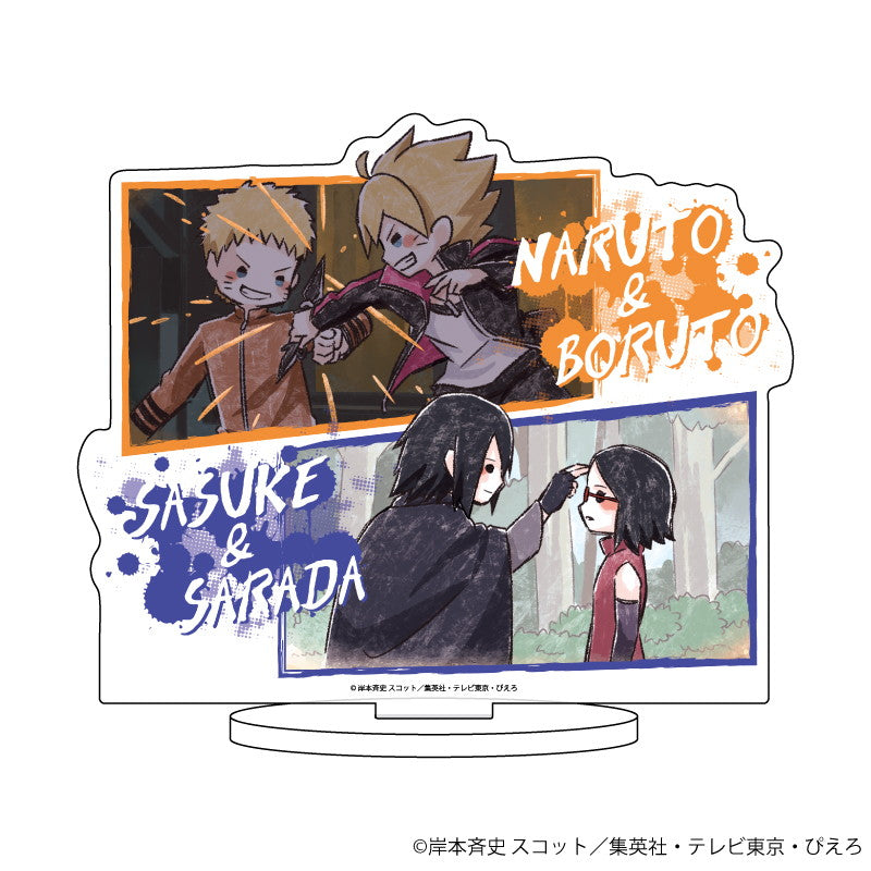 「BORUTO -NARUTO NEXT GENERATIONS」Character Acrylic Figure 01 / Naruto & Bolt & Sasuke & Sarada [Graph Art Illustration]