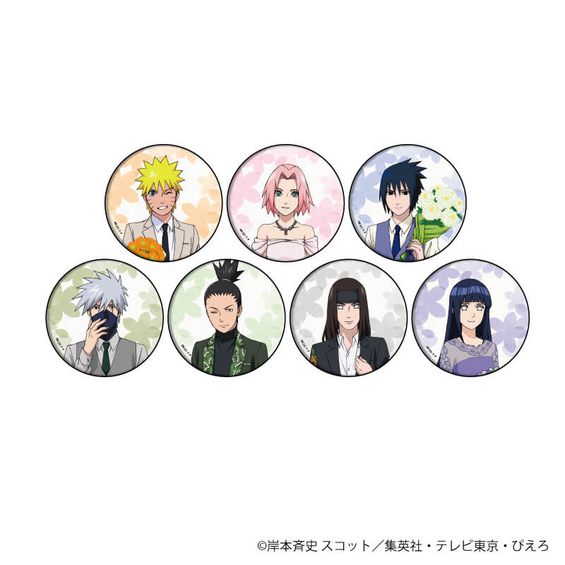 「NARUTO Shippuden」Can Badge 08/Flower Ver. Blinds [7 Types] [Original Drawing]