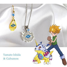 Load image into Gallery viewer, 「Digimon Adventure」Yamato Ishida &amp; Gabumon Natural Stone Earrings
