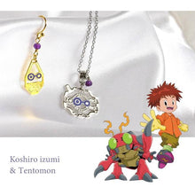 Load image into Gallery viewer, 「Digimon Adventure」Koushiro Izumi &amp; Tentomon Natural Stone Earrings
